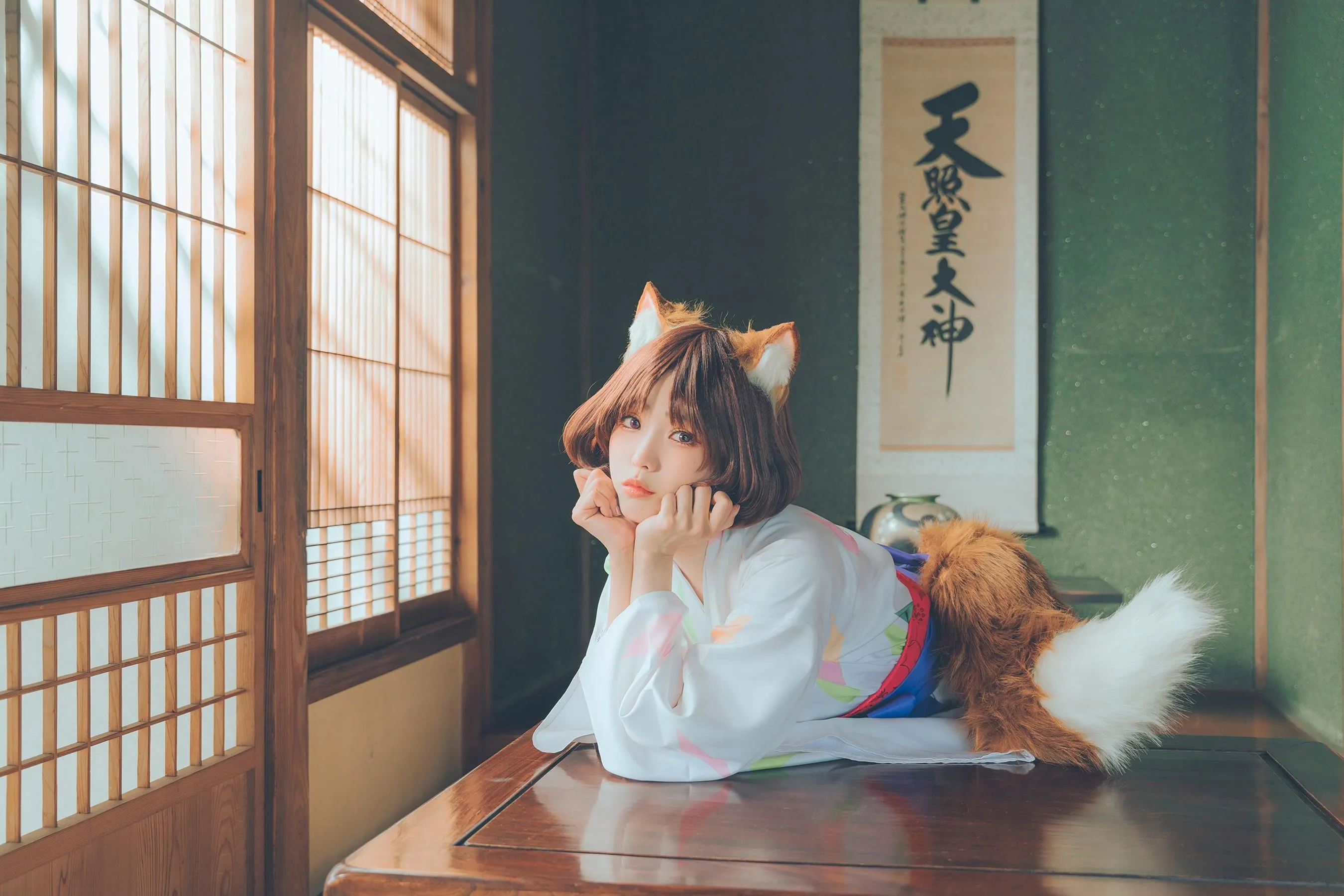 ElyEE子 – NO.113 2023.July A-Dongitsune ~Taisho-era 大正小狐狸 [46P]插图1